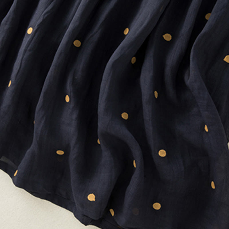 Buddha Stones Artistic Vintage Dot Pattern Women's Pleated Skirt - image 28