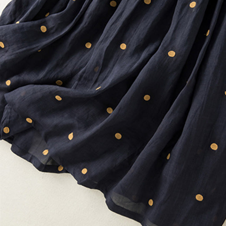 Buddha Stones Artistic Vintage Dot Pattern Women's Pleated Skirt - image 29