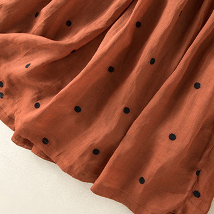 Buddha Stones Artistic Vintage Dot Pattern Women's Pleated Skirt - image 16