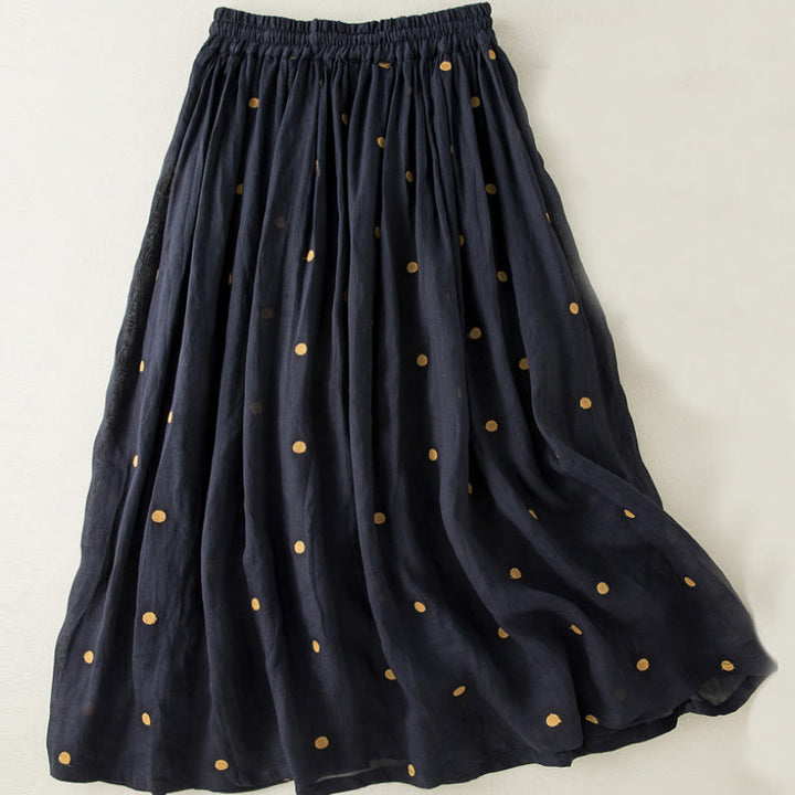 Buddha Stones Artistic Vintage Dot Pattern Women's Pleated Skirt - image 24