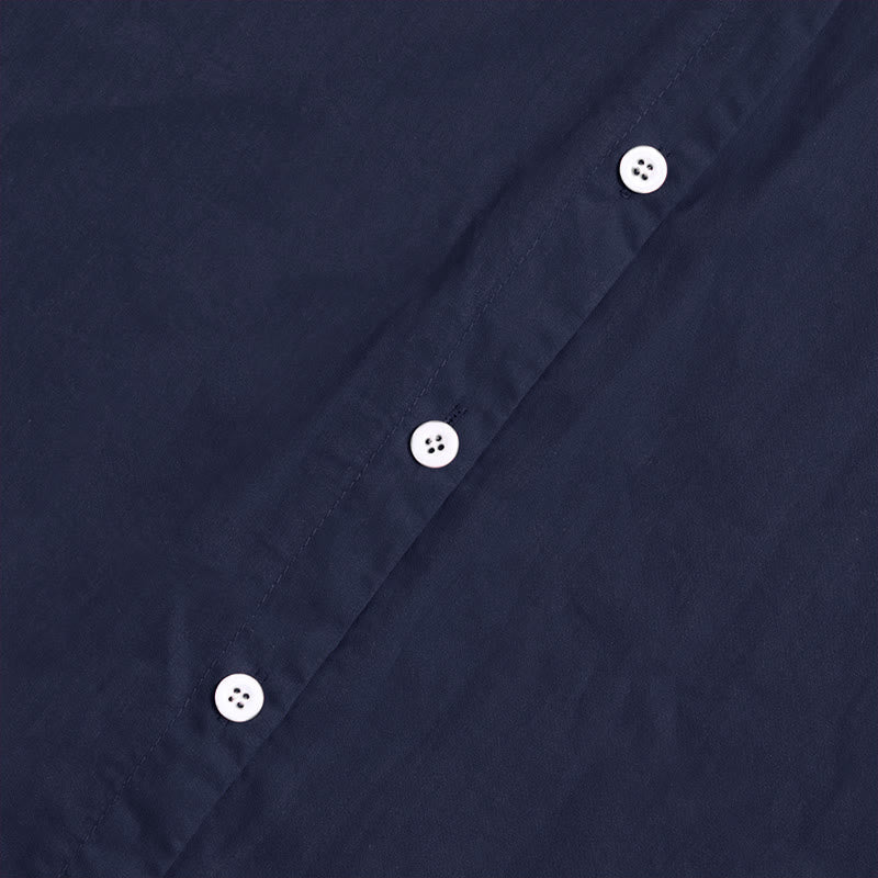 Buddha Stones Summer Casual Plain Breasted Notched Collar Short Sleeve Women's Cotton Linen Shirt - image 3