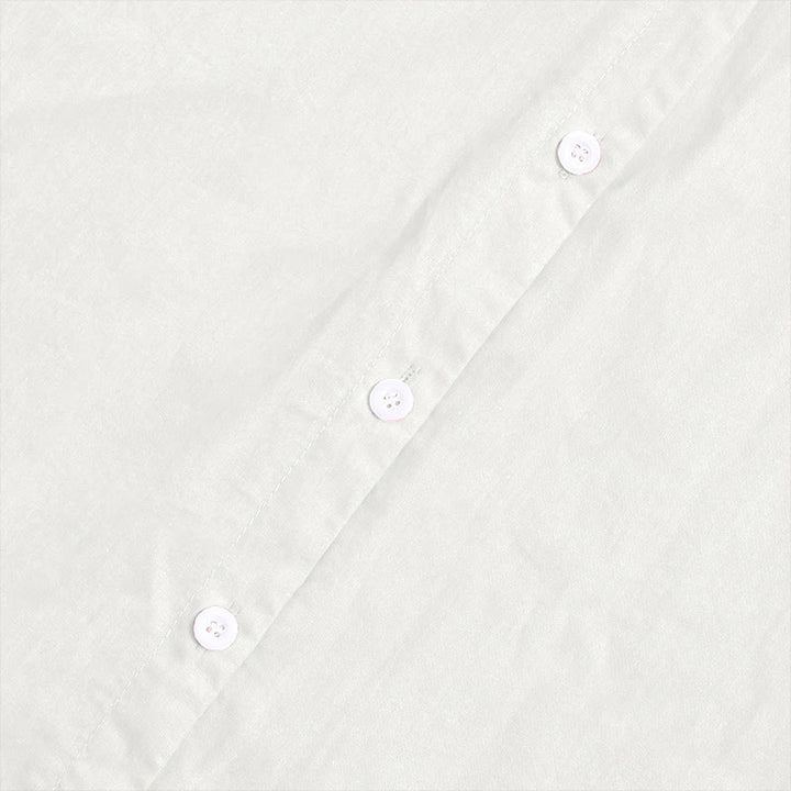 Buddha Stones Summer Casual Plain Breasted Notched Collar Short Sleeve Women's Cotton Linen Shirt - image 33