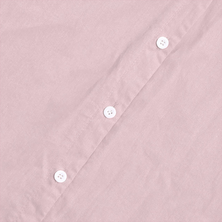 Buddha Stones Summer Casual Plain Breasted Notched Collar Short Sleeve Women's Cotton Linen Shirt - image 39