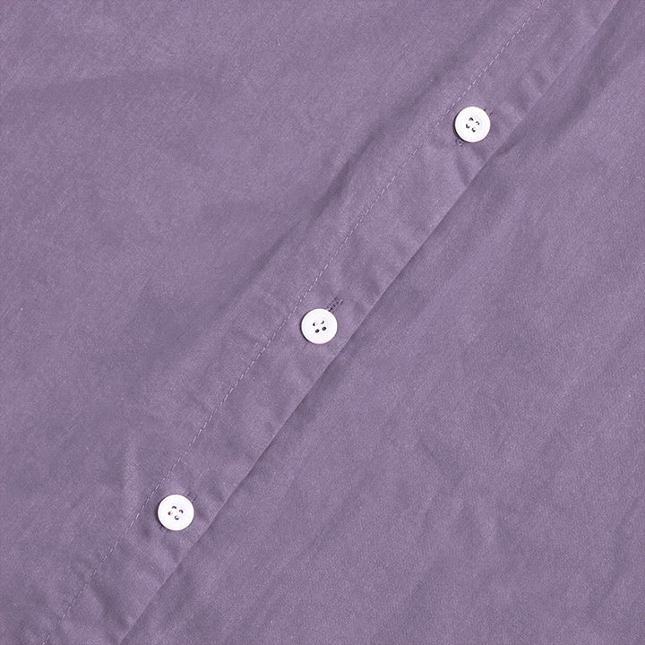 Buddha Stones Summer Casual Plain Breasted Notched Collar Short Sleeve Women's Cotton Linen Shirt - image 45