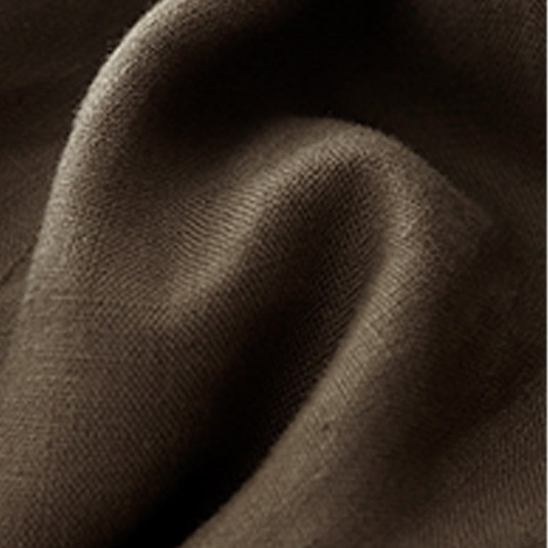 Buddha Stones Summer Casual Pleat Plain Cotton Linen Women's Shorts With Pockets - image 14
