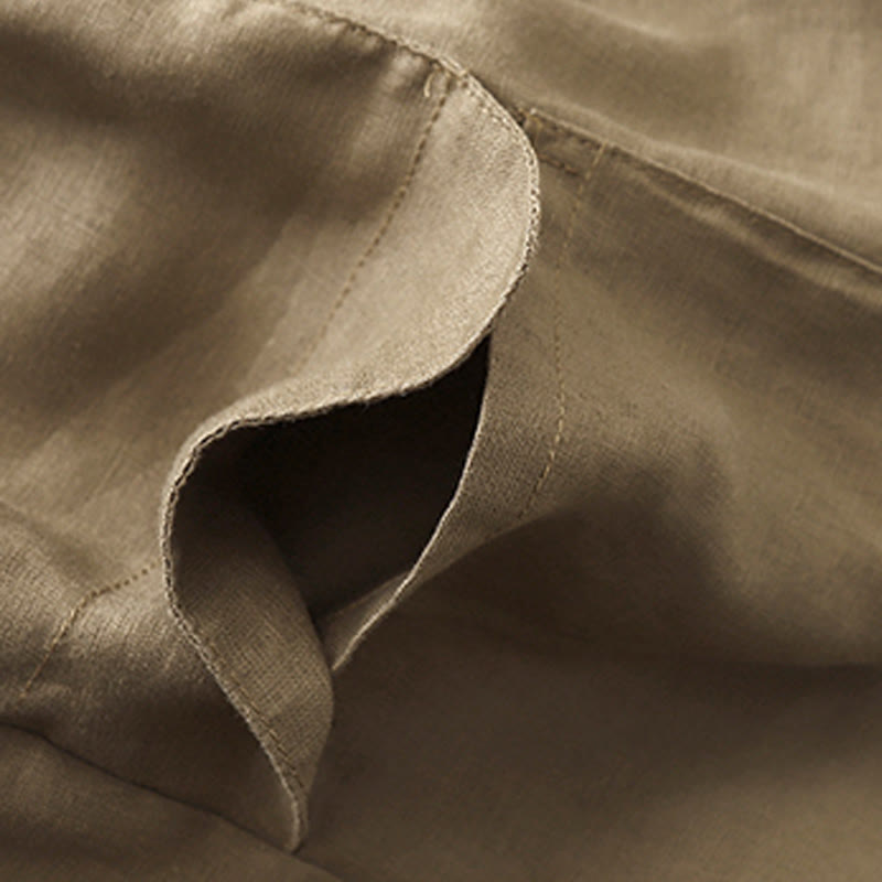Buddha Stones Summer Casual Plain Women's Elasti Straight Shorts With Pockets - image 1