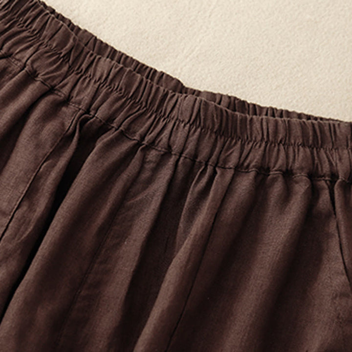 Buddha Stones Summer Casual Plain Women's Elasti Straight Shorts With Pockets - image 11