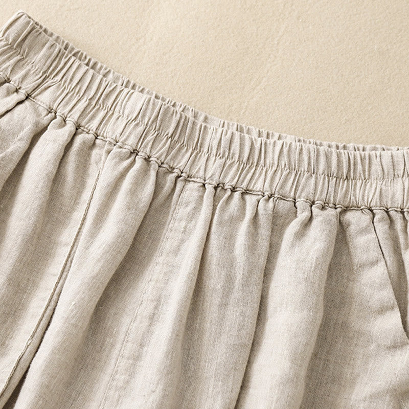 Buddha Stones Summer Casual Plain Women's Elasti Straight Shorts With Pockets - image 18