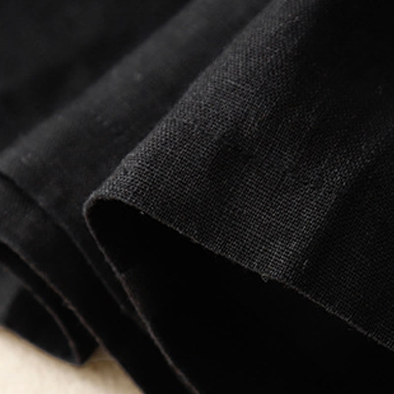 Buddha Stones Summer Casual Buttons Plain Cotton Women's Shorts With Pockets - image 21