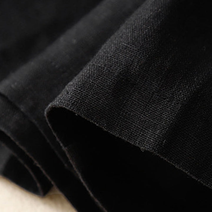 Buddha Stones Summer Casual Buttons Plain Cotton Women's Shorts With Pockets - image 21