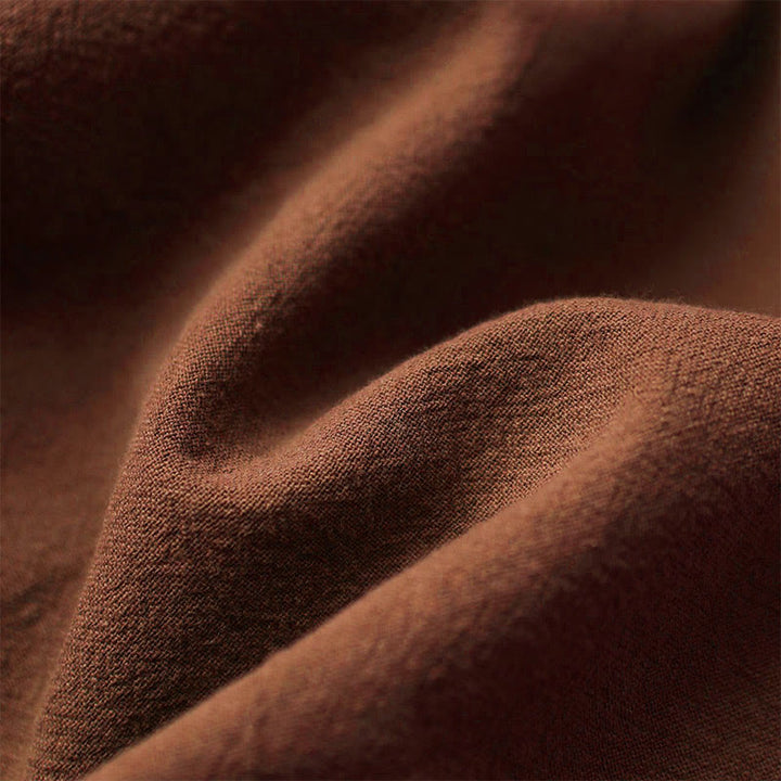 Buddha Stones Casual Summer Pure Color Jacquard Button Crew Neck Cotton Women's Short Sleeve T-Shirt - image 29