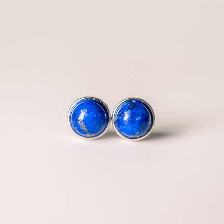 Buddha Stones Vintage 925 Sterling Silver Lazurite Balance Earrings