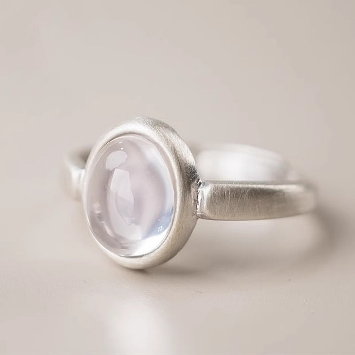 Buddha Stones Natural 925 Sterling Silver Pink Crystal Adjustable Warmth Ring - image 2