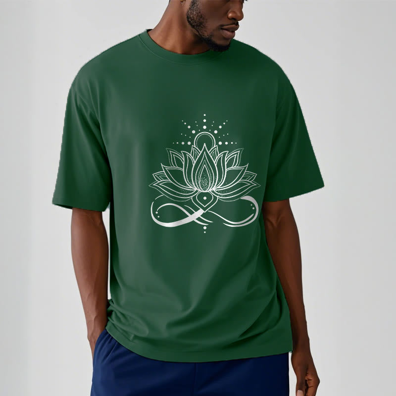 Buddha Stones Lotus Flower Sun Design Tee T-shirt - image 1