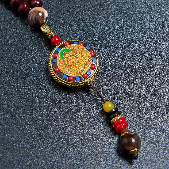 Buddha Stones Tibetan Handmade Wood Beads Om Mani Padme Hum Samantabhadra Bodhisattva Purity Necklace Pendant - image 15
