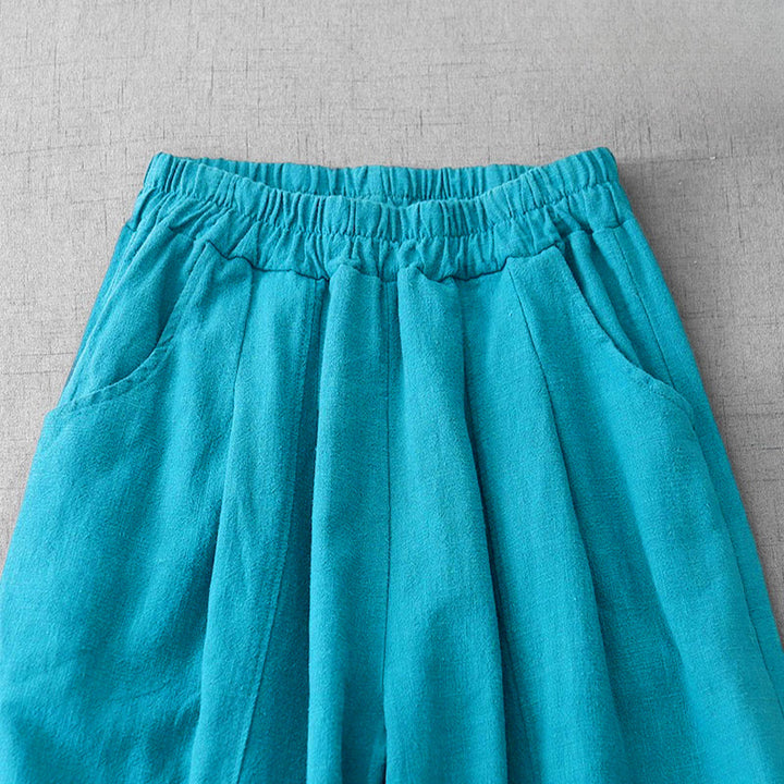 Buddha Stones Casual Plain 7-8 Length Women's Harem Pants With Pockets - image 12