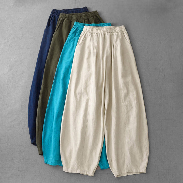 Buddha Stones Casual Plain 7-8 Length Women's Harem Pants With Pockets - image 32
