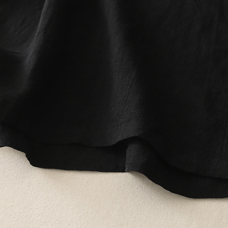 Buddha Stones Plain Threaded Crew Neck Design Women's Polyester Short Sleeves Shirt - image 11