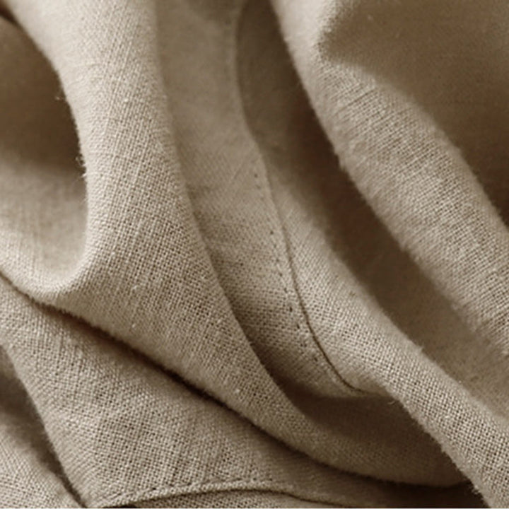 Buddha Stones Commute Casual Pure Color Women's Wide Leg Cotton Cropped Pants With Pockets - image 2