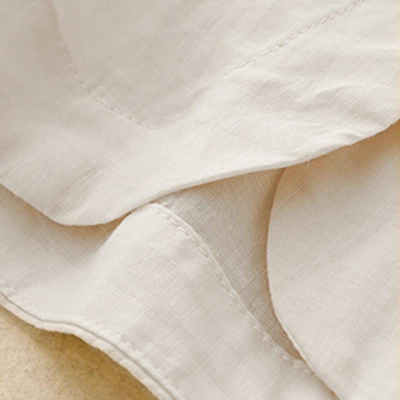 Buddha Stones Plain Button Crew Neck Design Women's  blend Three Quarter Sleeve Shirt - image 20