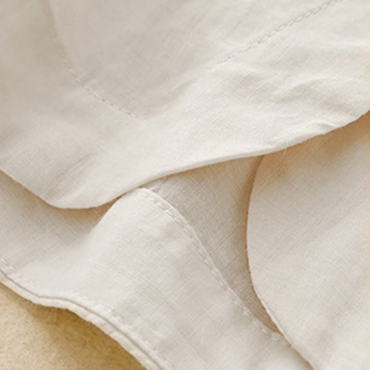 Buddha Stones Plain Button Crew Neck Design Women's  blend Three Quarter Sleeve Shirt - image 20