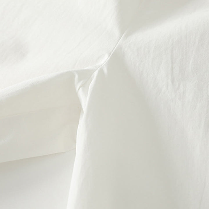 Buddha Stones Artistic Commute Pure Color Ruffled Hem Design Women's Cotton Linen Pants With Pockets - image 5