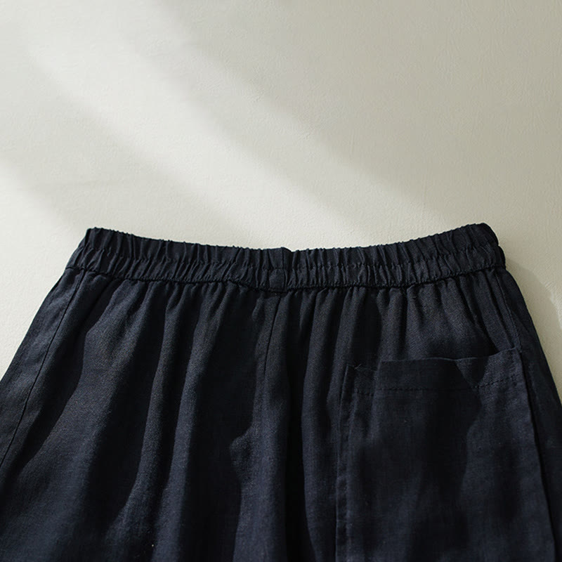 Buddha Stones Commute Pure Color High Waist Women's Harem Pants With Pockets - image 18