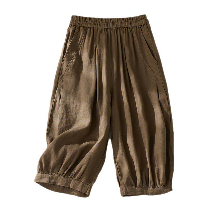 Buddha Stones Commute Pure Color High Waist Women's Harem Pants With Pockets - image 7