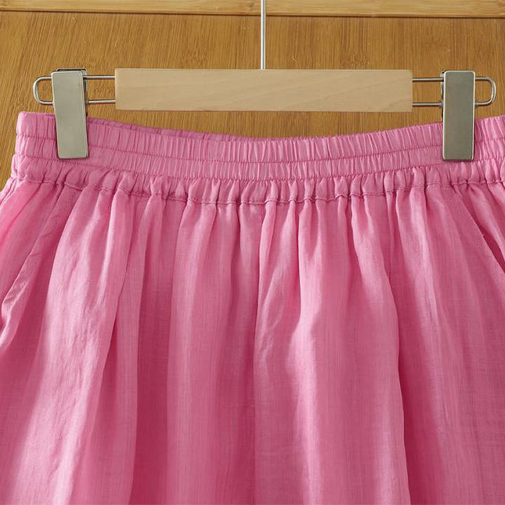 Buddha Stones Commute Pure Color Simple Design Women's Ankle-Length Harem Pants With Pockets - image 16