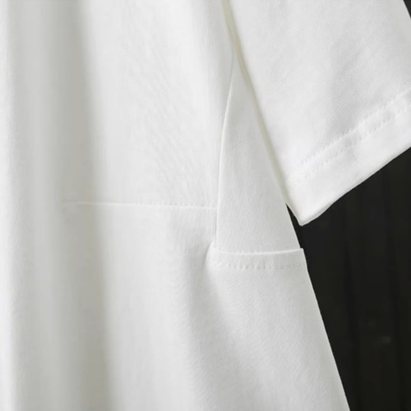 Buddha Stones Casual Loose Summer Plain Crew Neck Women's  Cotton Short Sleeve T-shirt - image 11