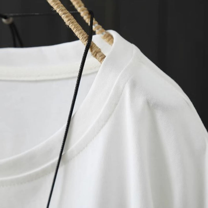 Buddha Stones Casual Loose Summer Plain Crew Neck Women's Short Sleeve T-shirt - image 9