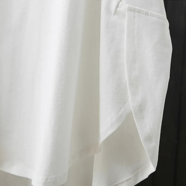 Buddha Stones Casual Loose Summer Plain Crew Neck Women's  Cotton Short Sleeve T-shirt - image 7