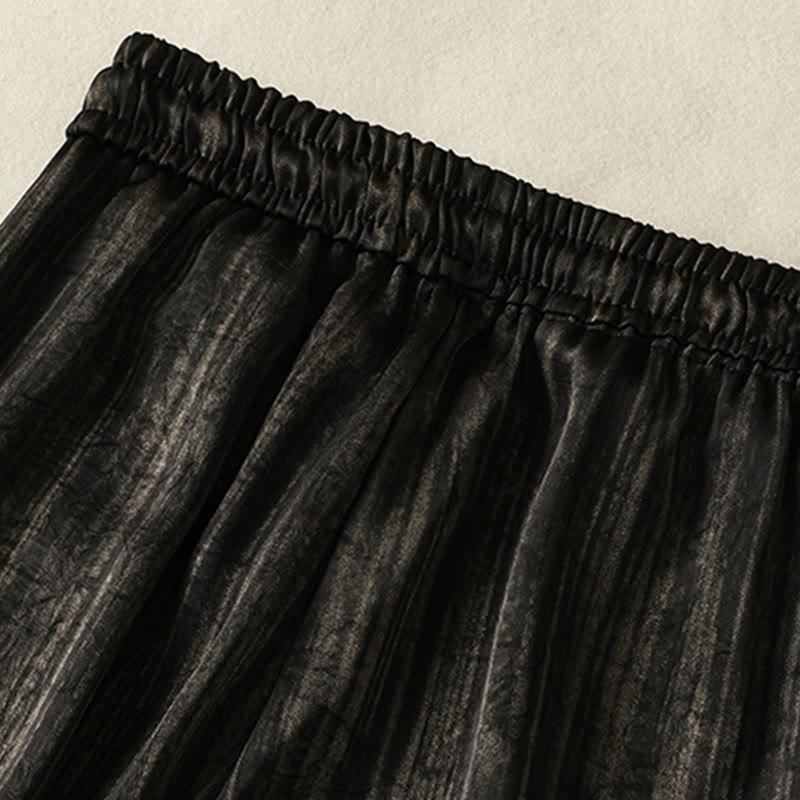 Buddha Stones Artistic Casual Vertical Lines Pattern Drawstring Ankle-length Women's Pants With Pockets - image 13