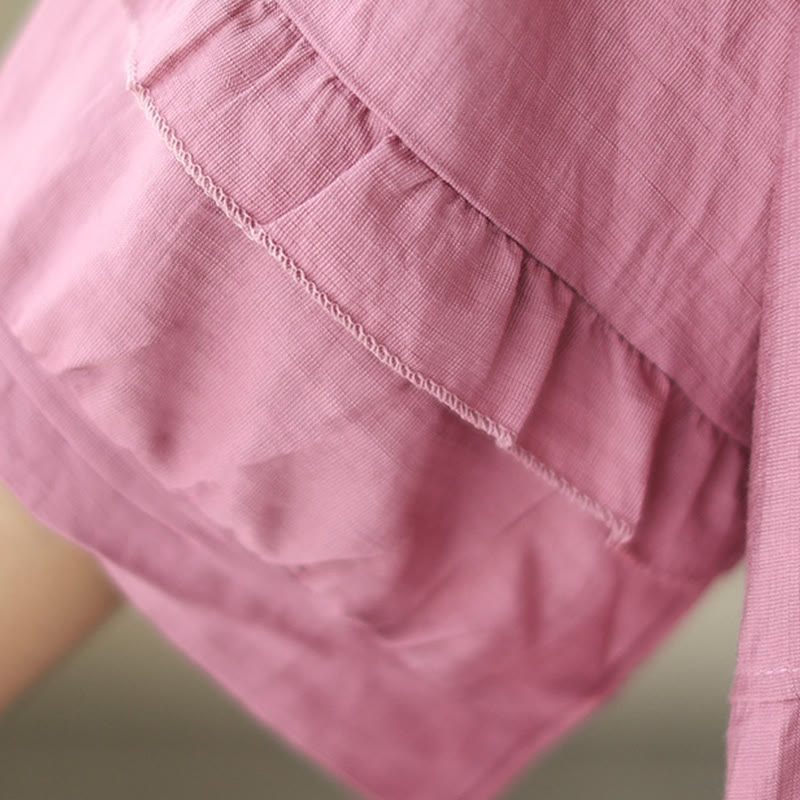 Buddha Stones Casual Summer Plain Crew Neck Women's Polyester Short Sleeve T-shirt - image 8