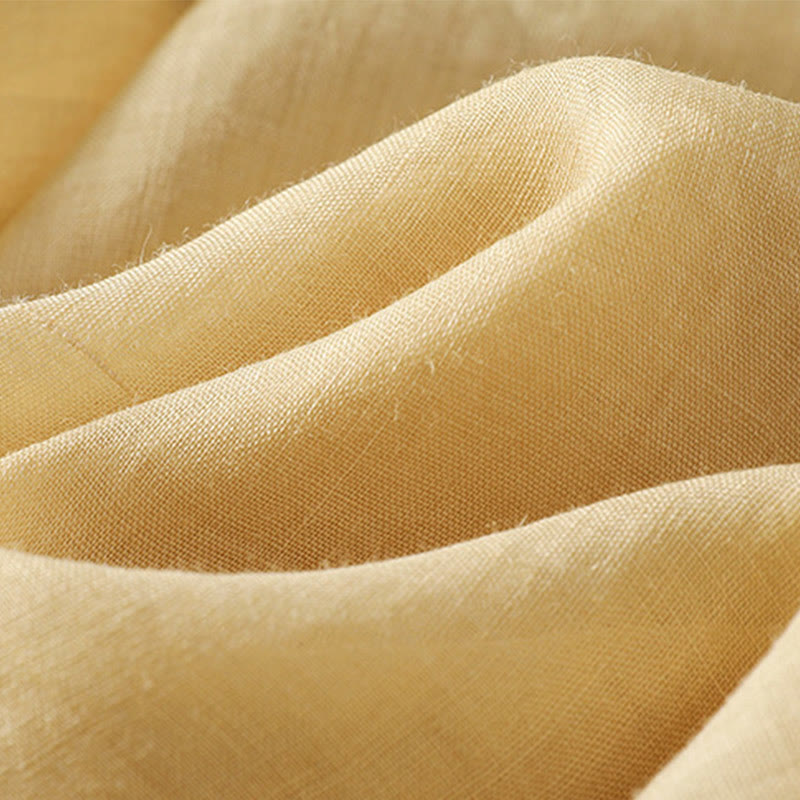 Buddha Stones Casual Plant Embroidery Stand Collar Women's Cotton Blend Three Quarter Sleeve Shirt - image 14