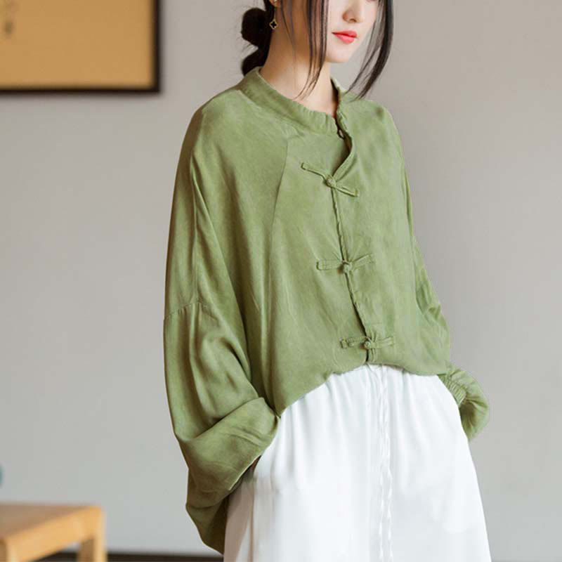 Buddha Stones Frog-Button Long Sleeve Shirt Zen Tai Chi Meditation Top Hanfu Clothing Jacket - image 14