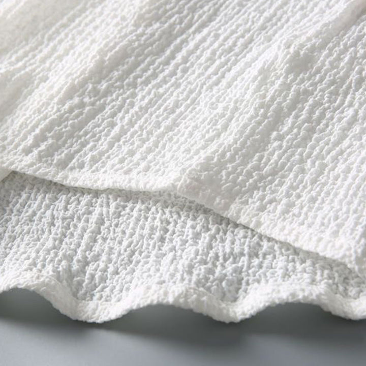 Buddha Stones 2Pcs Solid Color Wrinkle V-Neck Short Sleeve T-shirt Pants Clothing Men's Set - image 15