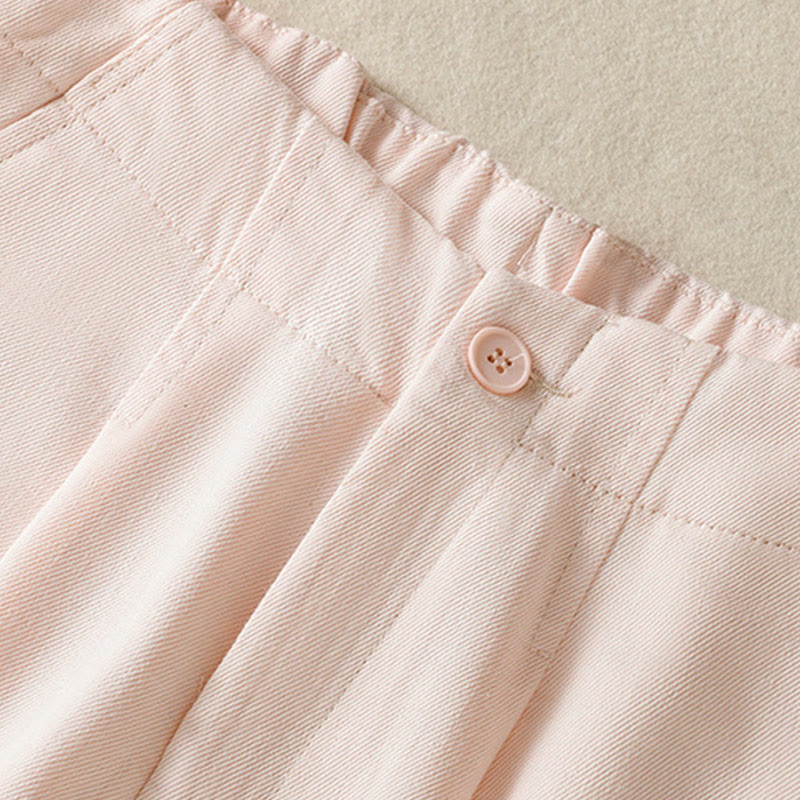 Buddha Stones Casual Lace Patchwork Design High Waist Women's Wide Leg Ankle-Length Pants With Pockets Zipper - image 9