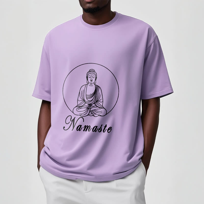 Buddha Stones NAMASTE Buddha Meditating Tee T-shirt - image 17