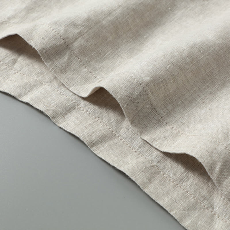 Buddha Stones Summer Solid Color Side Slit Design Sleeveless Men's Linen Vest - image 7