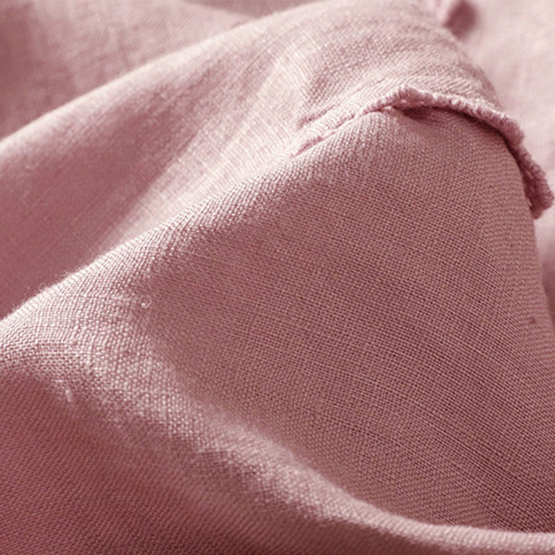 Buddha Stones Casual Plain Lace Side Design 7-8 Length Cotton Linen Women's Harem Pants With Pockets - image 15