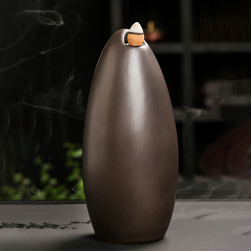 Buddha Stones Stairs Mountains Water Buddha Hand Ceramic Backflow Smoke Fountain Meditation Incense Burner Decoration - image 3