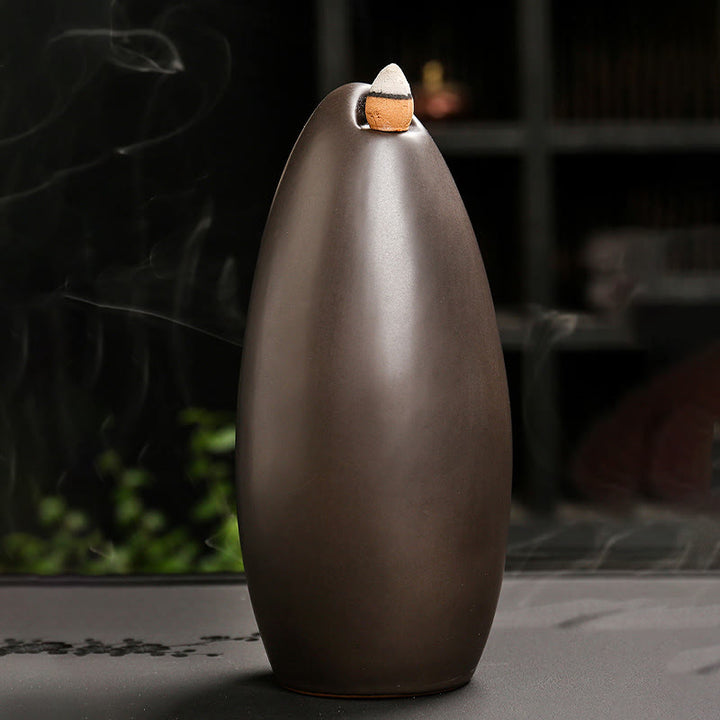 Buddha Stones Stairs Mountains Water Buddha Hand Ceramic Backflow Smoke Fountain Meditation Incense Burner Decoration - image 3