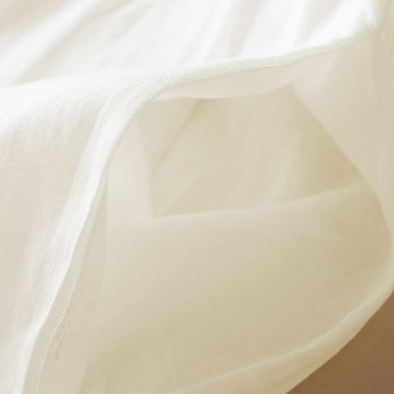 Buddha Stones Embroidery Geometry Half Sleeve Women's Midi Dress With Pockets - image 5