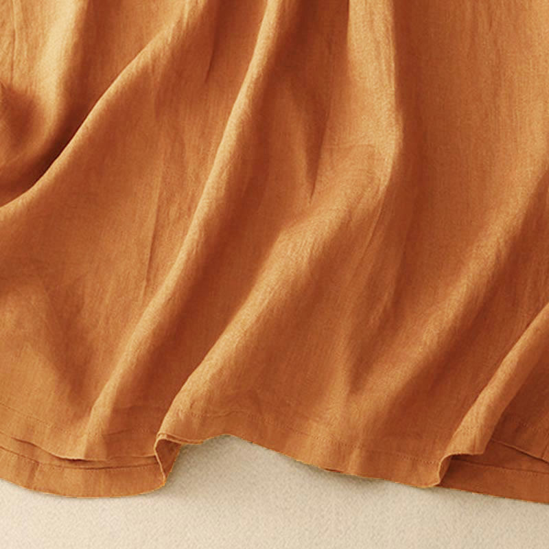 Buddha Stones Casual Short Sleeve Bowknot Tie Straps Women's Midi Dress With Pockets - image 8