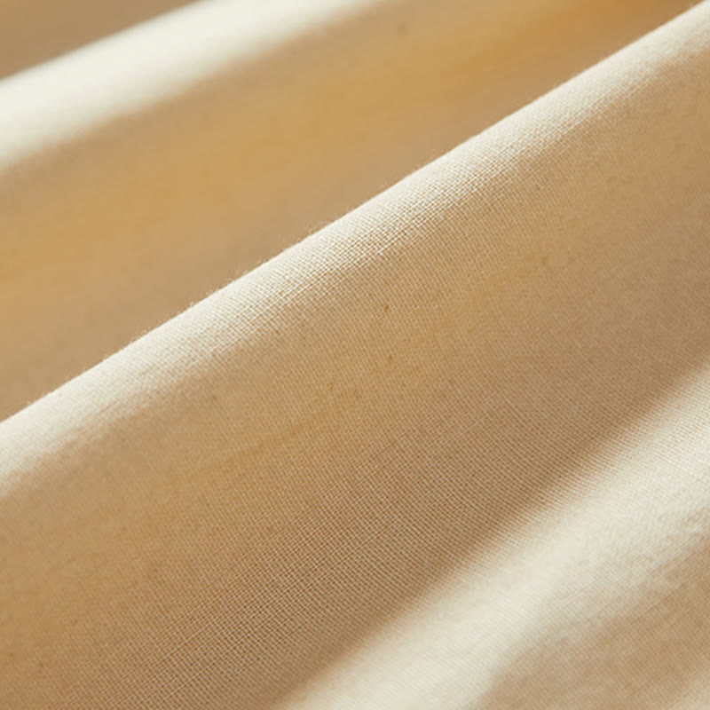 Buddha Stones Casual Plain Button Women's Short Sleeve Cotton Linen T-shirt - image 9