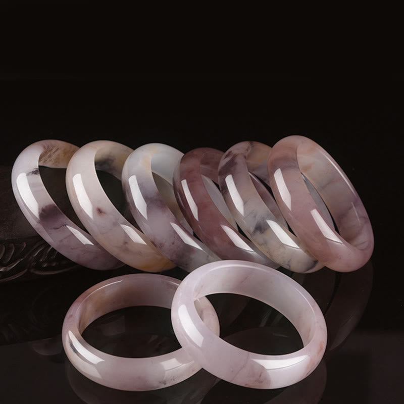 Buddha Stones Purple Jade Happiness Protection Bracelet Bangle - image 17