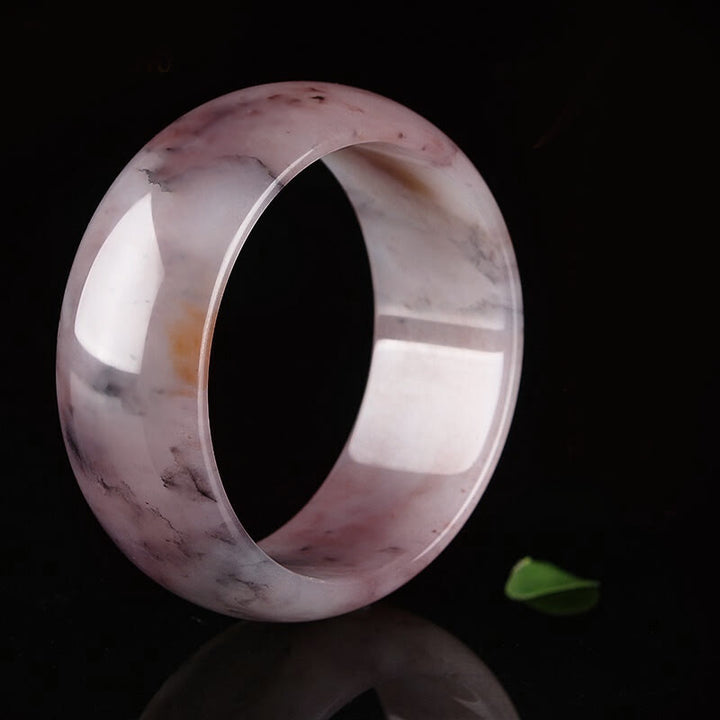 Buddha Stones Purple Jade Happiness Protection Bracelet Bangle - image 12