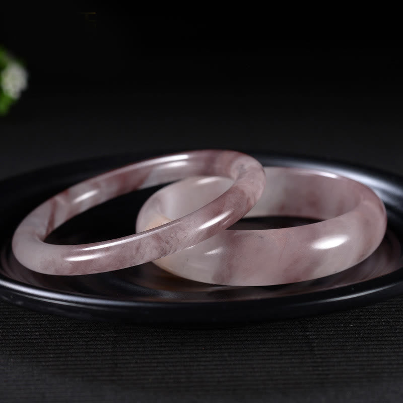 Buddha Stones Purple Jade Happiness Protection Bracelet Bangle - image 2