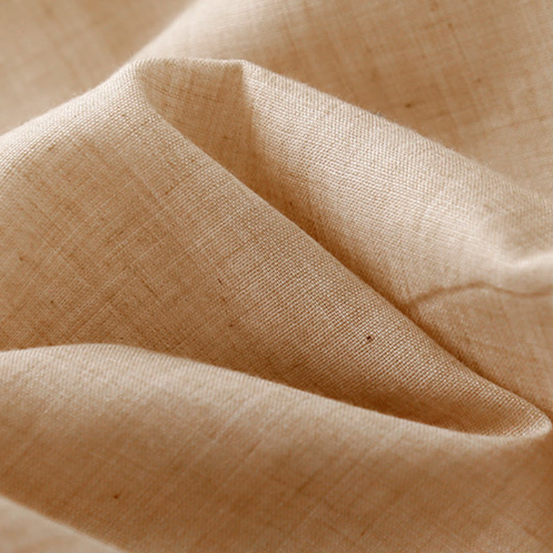 Buddha Stones Frog-Button Hem Slit Design Women's Wide Leg Cotton Linen Pants With Pockets - image 6